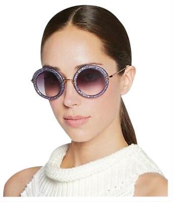 Miu Miu MU 10R UES-0A7 - Transparent Fabric Glitter Silver-Grey Gradient by Miu Miu for Women - 64-17-140 mm Sunglasses