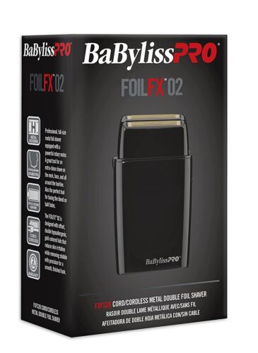 BaBylissPRO BlackFX cortadora con cable/inalámbrico FX870BN, recortadora FX787BN, afeitadora FoilFx02 FXFS2B, juego de lujo