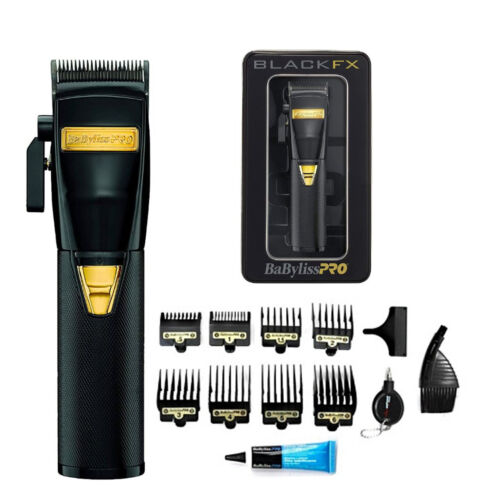 BaBylissPRO BlackFX Cord/Cordless Clipper FX870BN, Trimmer FX787BN, FoilFx02 Shaver FXFS2B Luxury Set