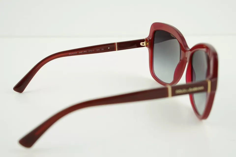 Dolce and Gabbana DG 4244 2681-8G - Opale Rouge-Gris Dégradé de Dolce and Gabbana pour Femme - 57-17-140 mm Lunettes de soleil