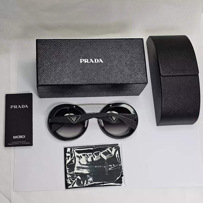 Prada SPR 15S 1AB-0A7 - Dégradé Noir-Gris par Prada pour Femme - Lunettes de soleil 53-25-140 mm