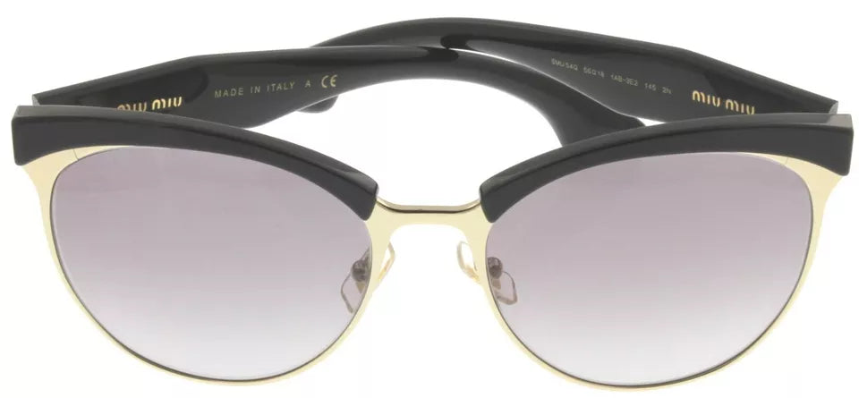 Miu Miu MU 54Q 1AB-3E2 - Black Gold-Grey Gradient by Miu Miu for Women - 56-18-145 mm Sunglasses