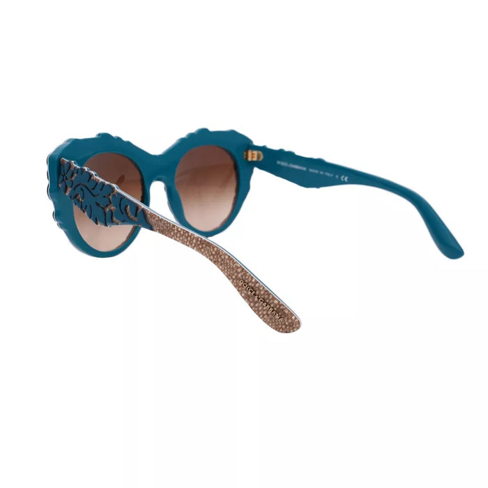 Dolce and Gabbana DG 4267 3000-13 - Top Petroleum-Texture Tissue-Brown Dégradé par Dolce and Gabbana pour Femme - 53-20-140 mm Lunettes de soleil