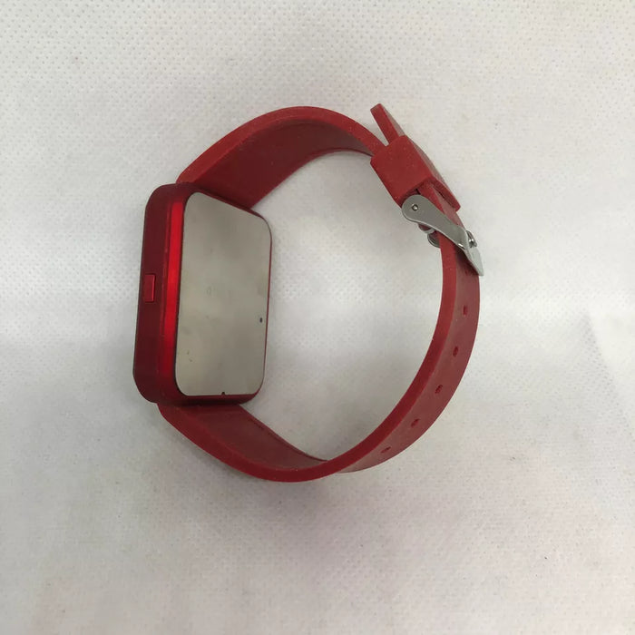 EK-A2 Montre Connectee Red Silicone Strap Smart Watch by Eclock for Unisex - 1 Pc Watch