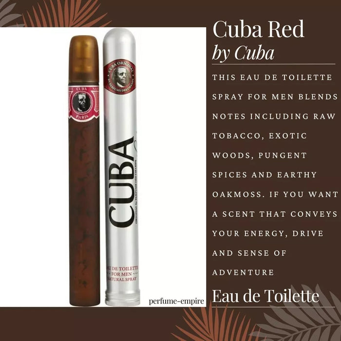 Cuba Red de Cuba para hombres - Spray EDT de 1,17 oz (sin caja)