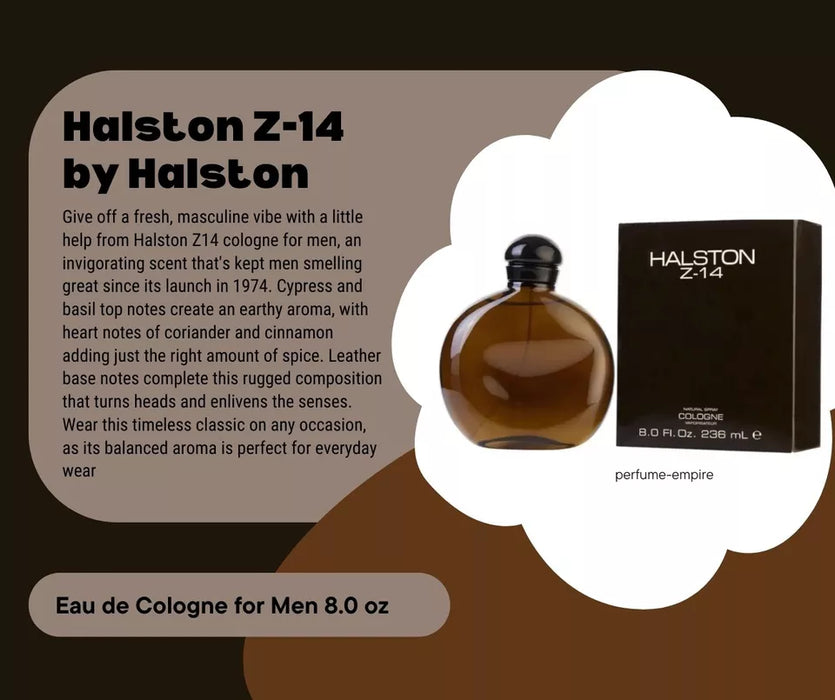 Halston Z-14 de Halston para hombres - Colonia en spray de 8 oz (sin caja)