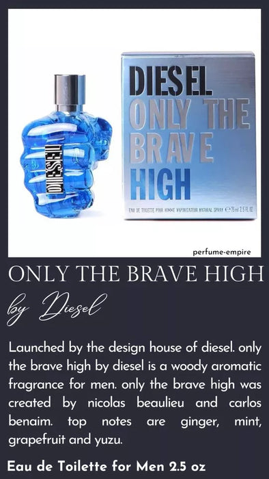 Only The Brave High de Diesel para hombres - Spray EDT de 2.5 oz