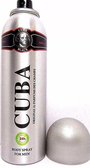 Cuba Black de Cuba para hombres - Spray corporal de 6.6 oz