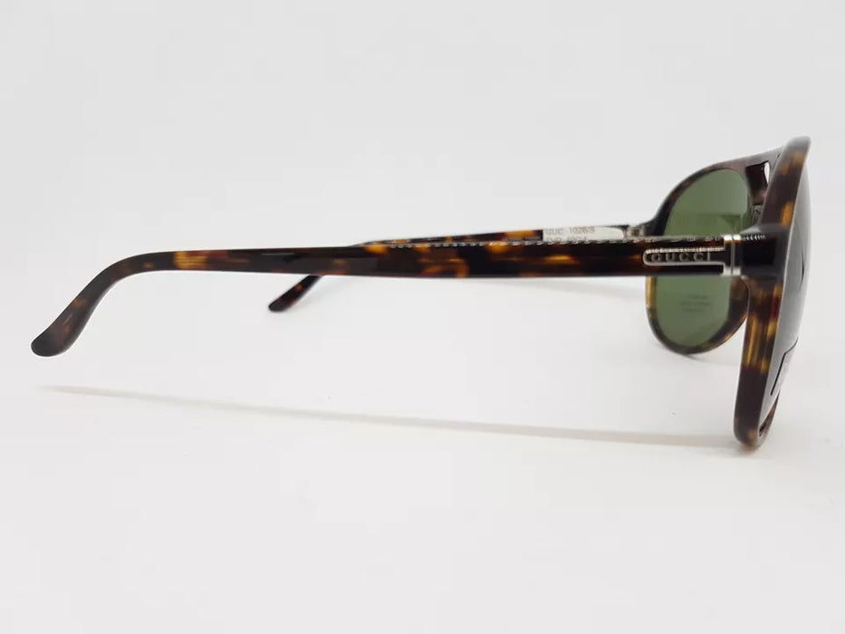 Gucci GG 1026-TVD-Dark Havana-Green by Gucci for Unisex - 59-14-140 mm Sunglasses