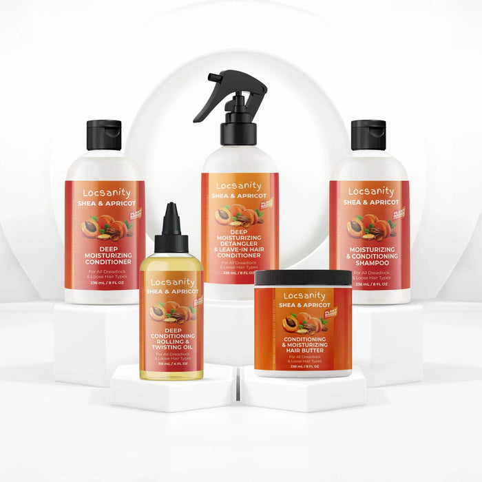 Locsanity Shea & Apricot Loose, Natural Strength & Growth Formula Dreadlock Natural Hair Rolling and Conditioning Oil