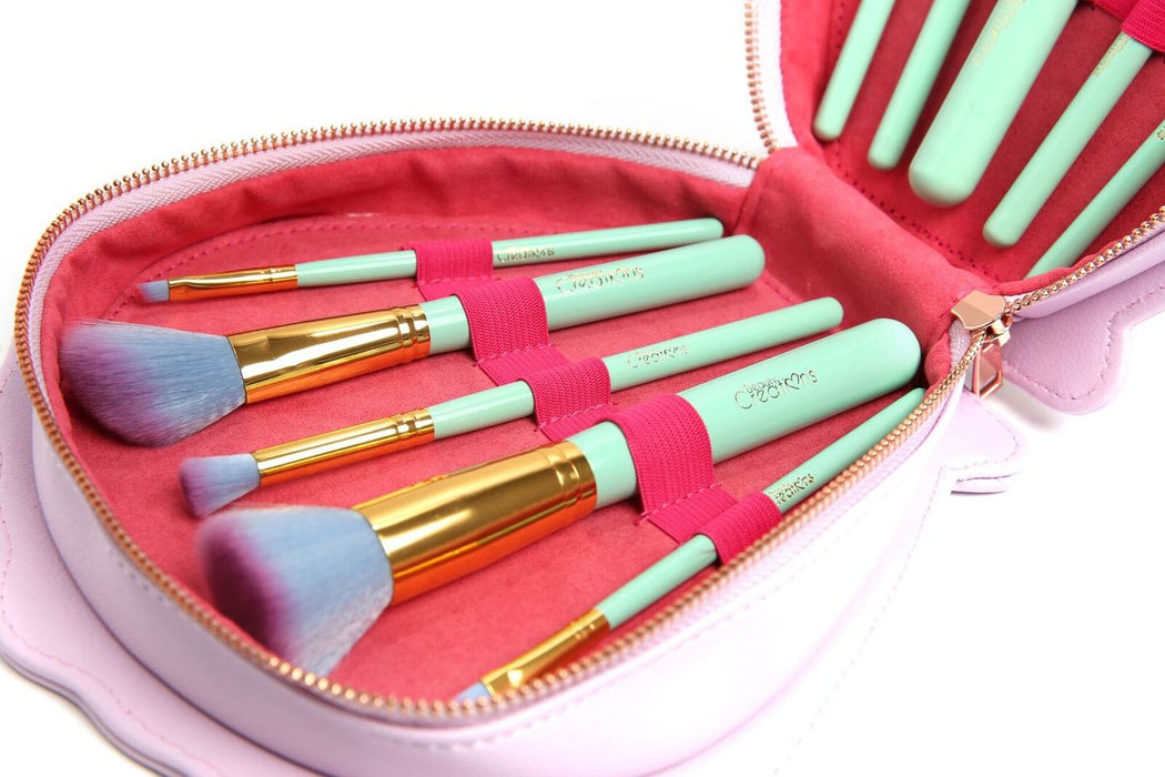 BEAUTY CREACIONES Juego de 10 brochas de concha Mermaid's Dream