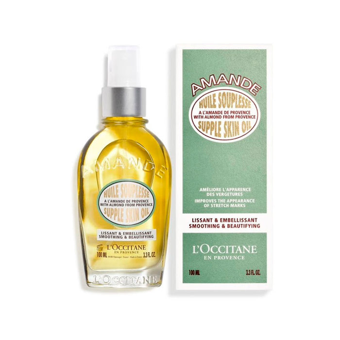 Huile pour peau souple d'amande de LOccitane pour unisexe - Huile pour le corps 3,4 oz