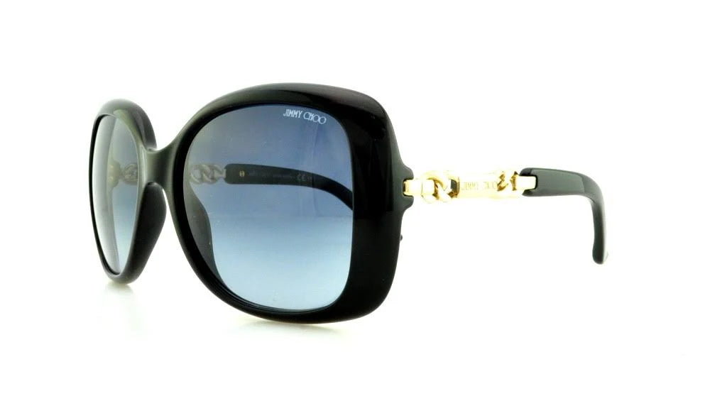 Jimmy Choo Wiley-S 0BMB Shiny Black by Jimmy Choo for Women - 56-18-135 mm Sunglasses