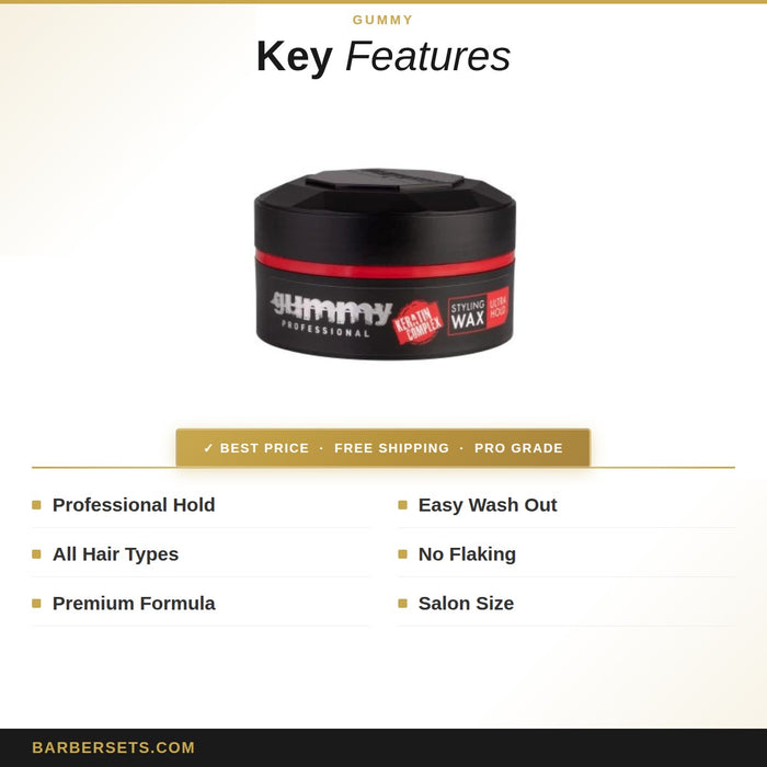 Gummy Professional Styling Wax Ultra Hold 6.76 fl.oz (200ml)