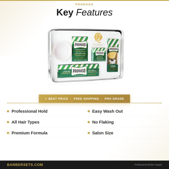 PRORASO Classic Shaving Set Metal