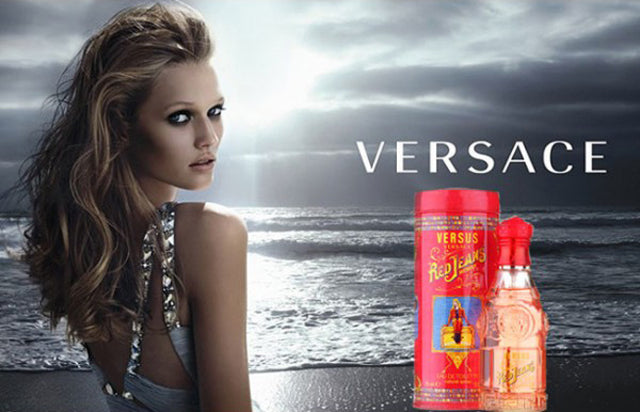 Jeans rojos de Versace para mujer - Spray EDT de 2,5 oz (probador)