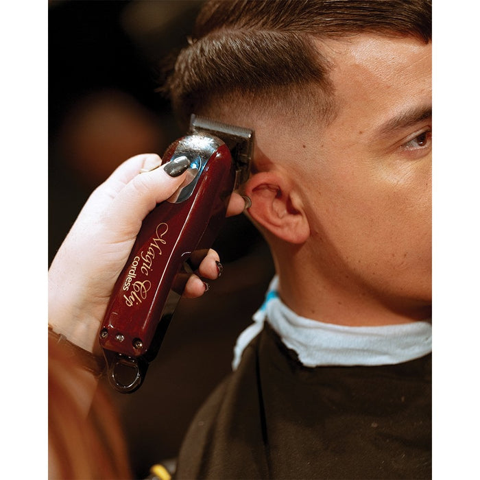 Wahl Professional Magic Clip Cordless Clipper - High-Performance Burgundy Edition for Precision Fades and Haircuts