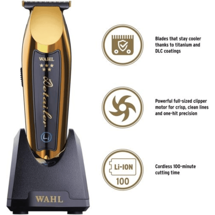 Wahl Professional 5 Star Series Detallador inalámbrico Li Gold #8171-700