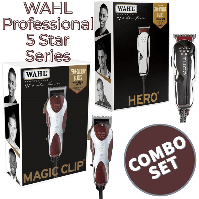 Wahl Professional 5 Star Series Magic Clip Modelo No. #8451 y Hero Trimmer Modelo No. #8991