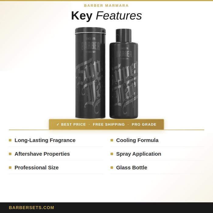 BARBER MARMARA BARBER COLOGNE 500 ML DARK EDITION & Blade disposal container