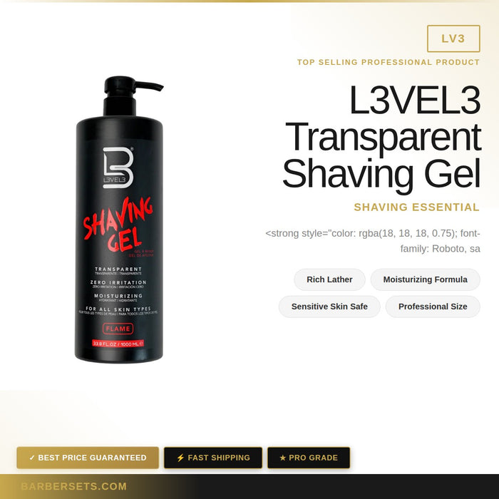 LV3 L3VEL3 Transparent Shaving Gel 1000ml