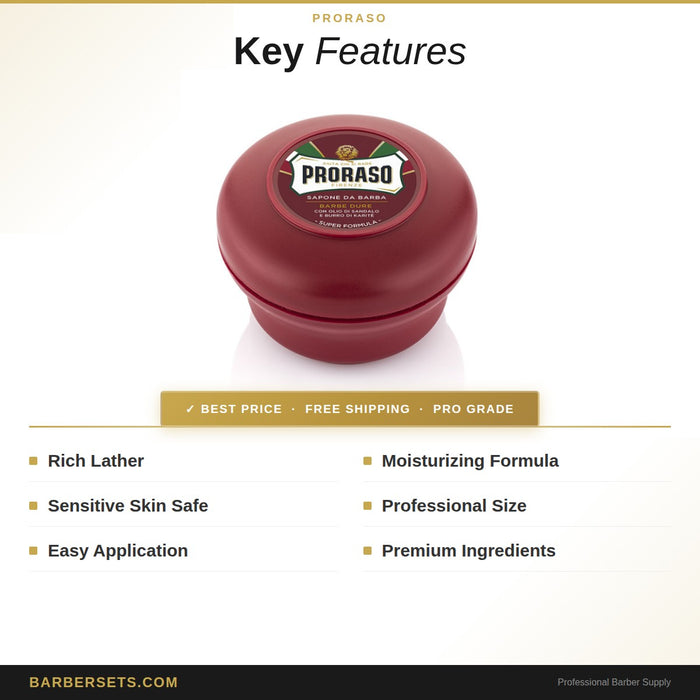 Proraso Shaving Soap in bowl Red 150 Ml