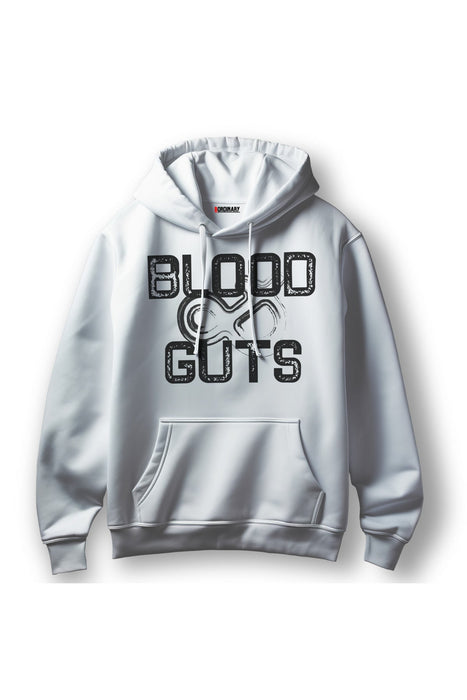 Sudadera con capucha de mezcla pesada de algodón® premium con estampado digital Blood And Guts 