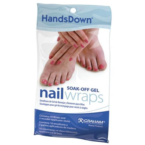 Handsdown Soak-Off Gel Nail Wraps 10-Ct Bag - BarberSets