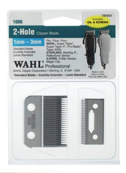 Cuchilla cortadora Wahl de 2 orificios - Estándar - 1 mm-3 mm