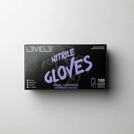 LV3 Nitrile Gloves (100ct) - Pearl Lavender Large Large - BarberSets