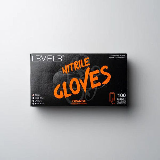LV3 Nitrile Gloves (100ct) - Orange Xlarge X-Large - BarberSets