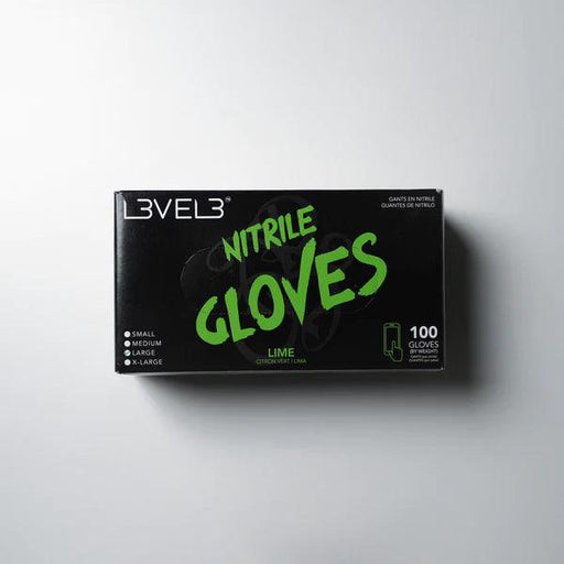 Level 3 Nitrile Gloves (100ct) - Lime Xlarge X-Large - BarberSets