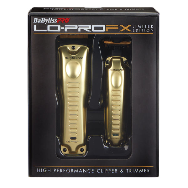 BaBylissPRO LoPROFX Limited Edition Gold Clipper and Trimmer Combo