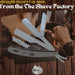 The Shave Factory Straight Edge Razor Kit (Steel Razor / 300 Derby Premium Single Edge Razor Blades) - BarberSets