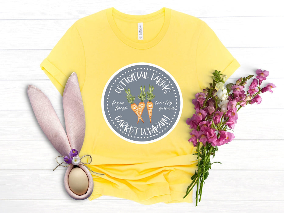 Camisa de Cottontail Farms, camisa de Carrot Company, camisa de conejito de Pascua, camisa de zanahoria de Pascua, camisa de cola de conejito de Pascua, camisa de Pascua feliz 