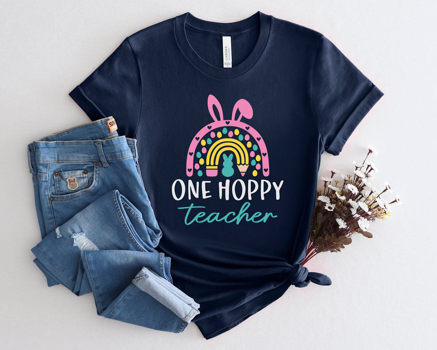 T-shirt One Hoppy Teacher, 100% coton, de haute qualité
