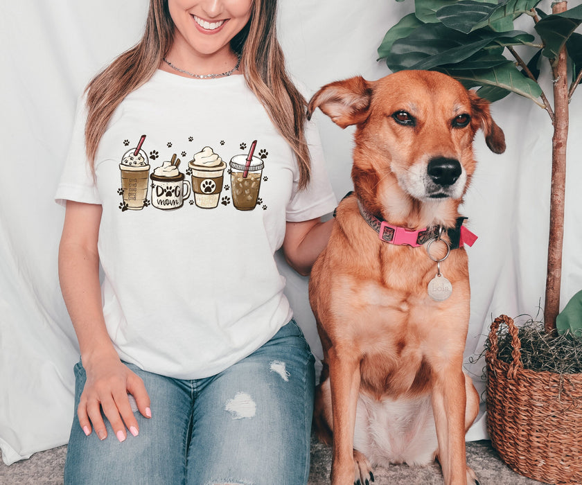 Camisa de mamá perro, camisa de tazas de café de mamá perro, camisa amante de los perros, camisa de mamá perro leopardo, camisa del día de las madres, feliz día de las madres, regalo para mamá perro 