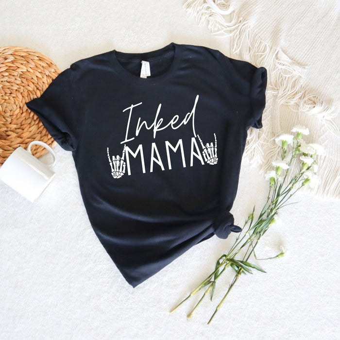 Camisa de mamá entintada, camisa de vida de mamá, camisa de mamá de manos esqueleto, camisa de mamá nueva, camisa del día de las madres, camisa de mamá, feliz día de las madres, regalo para mamá