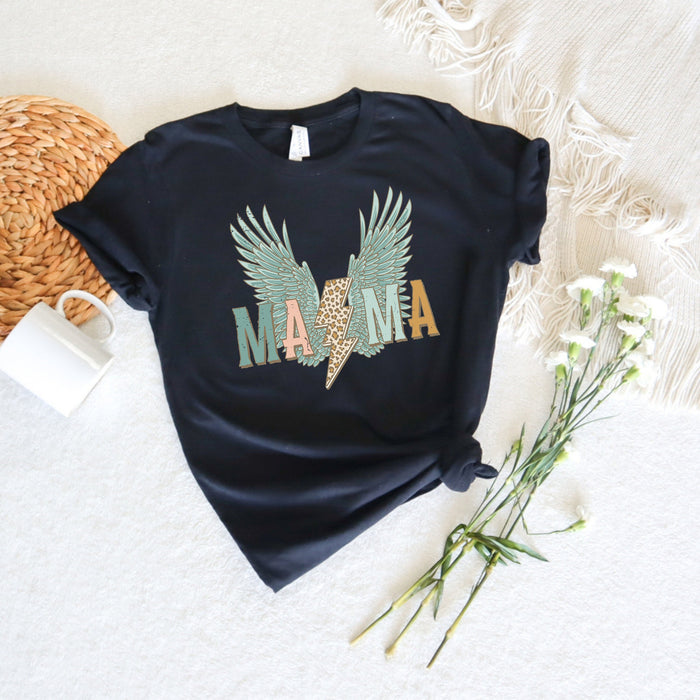 Angel Wings Mama shirt 100% Cotton T-shirt High Quality