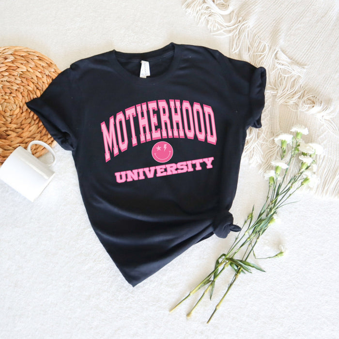 Motherhood University shirt 100% Cotton T-shirt High Quality