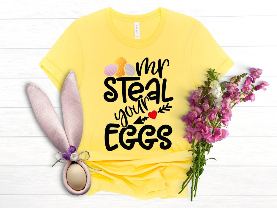 T-shirt Mr Steal Your Eggs 100% coton, haute qualité