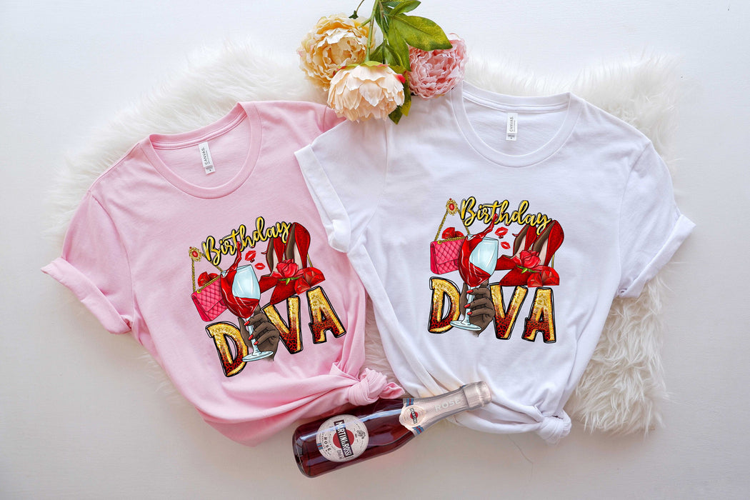 Chemise Diva d'anniversaire, T-shirt 100% coton de haute qualité