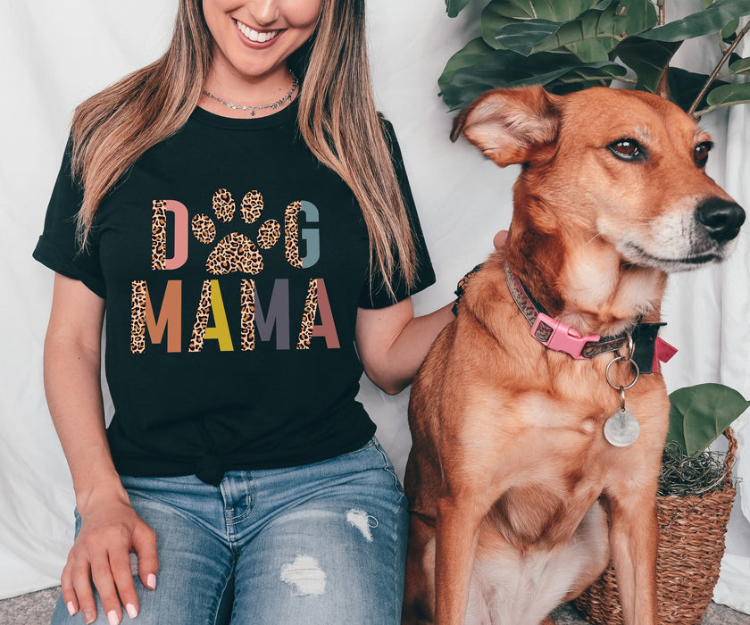 Dog Mama shirt 100% Cotton T-shirt High Quality