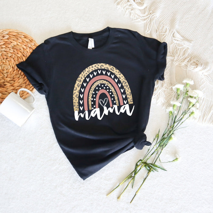 Chemise maman arc-en-ciel, T-shirt 100% coton de haute qualité