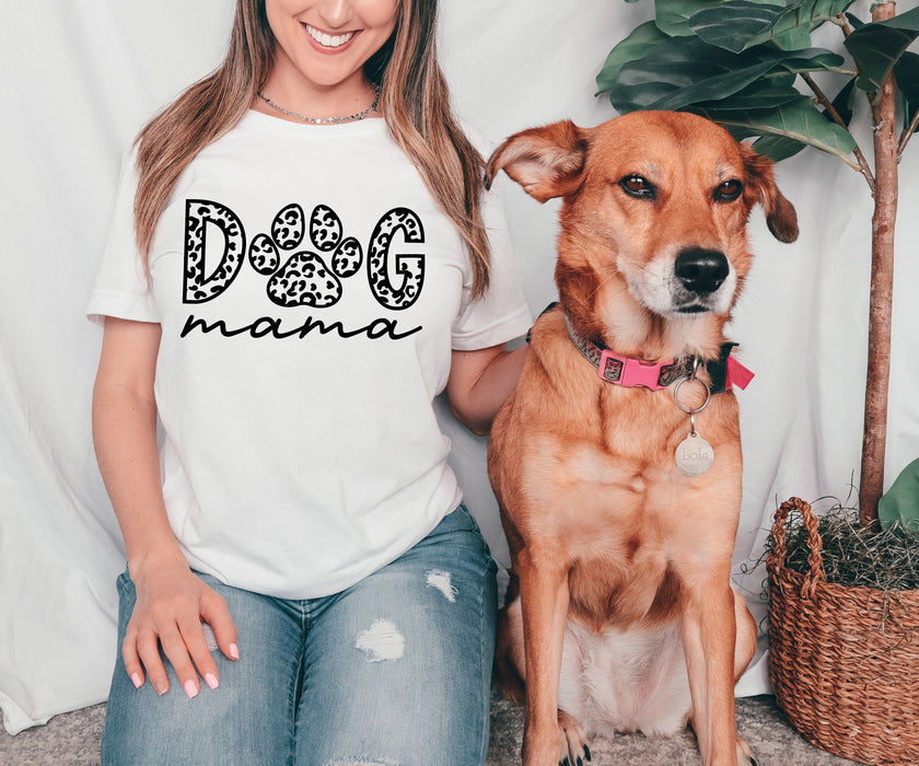 Dog Mama shirt 100% Cotton T-shirt High Quality