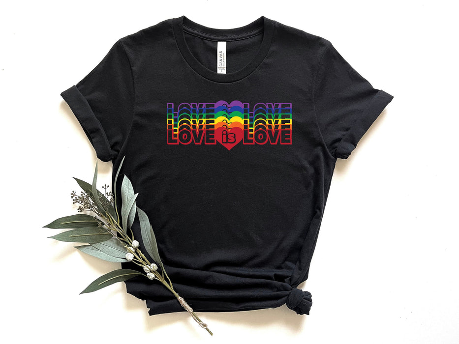 Camisa Love Is Love, Camisa Pride Heart, Camisa Pride, Camisa LGBTQ, Camisa lesbiana, Camisa Rainbow Heart, Camisa gay, Camisa de mamá orgullosa, Regalo de orgullo