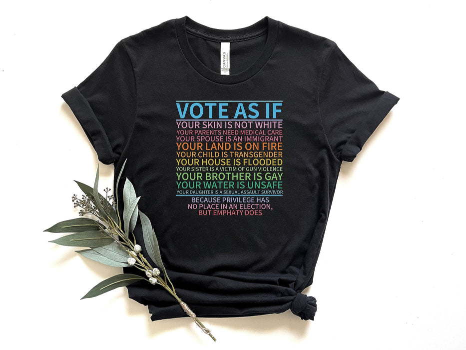 Votez comme si chemise 100% coton T-shirt de haute qualité