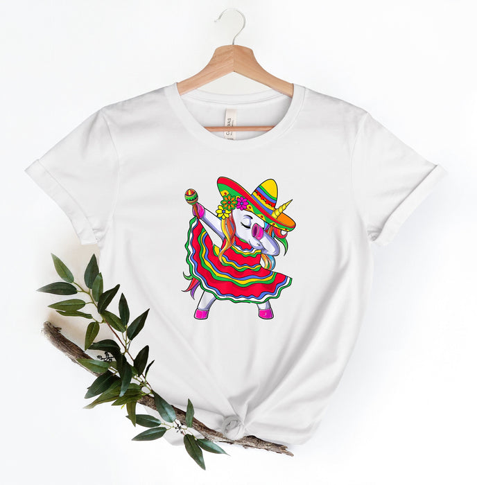 Chemise licorne mexicaine T-shirt 100% coton de haute qualité