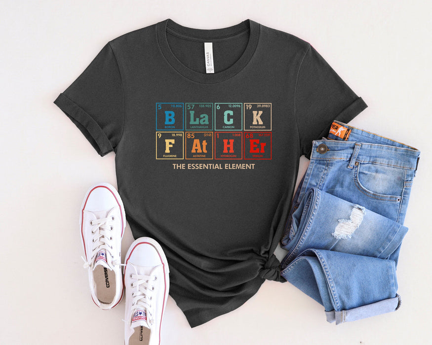 Chemise père noire T-shirt 100% coton de haute qualité 