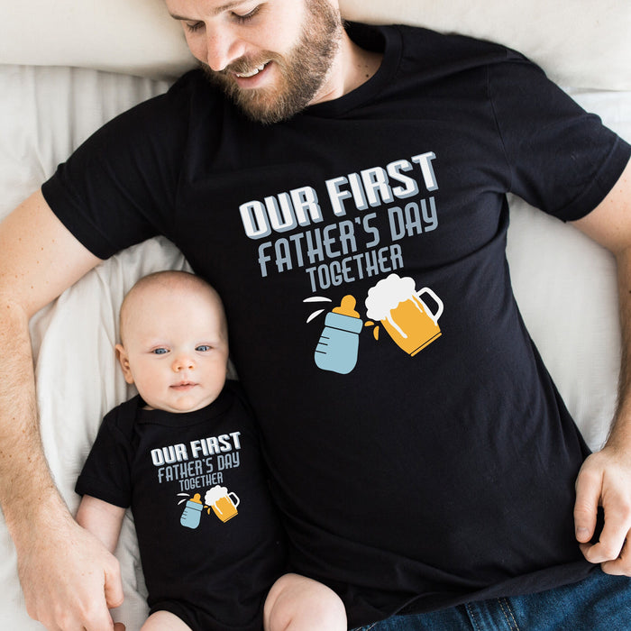 Notre première chemise de fête des pères, T-shirt 100% coton de haute qualité